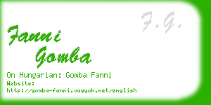 fanni gomba business card